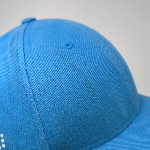 Puma Strapback Baseball Cap Blue One Size Adjustable Vented Holes Cotton 6 Panel - Picture 6 of 10